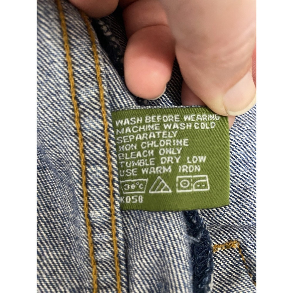 Casual Pointe Mens Denim Trucker Jacket Blue XL Vintage Relaxed Fit Cotton - Picture 7 of 12